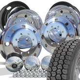 DynaTrac DT320 OFF ROAD MOUNTED ON 22.5 Alcoa Chevy Silverado 4500HD/5500HD 8x275 Wheel Kit (33mm)